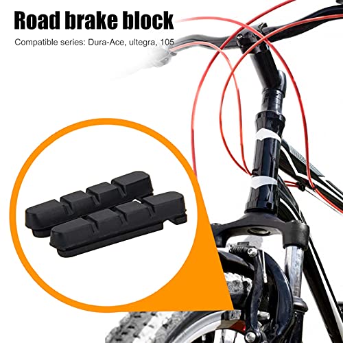 Annhiyhu 2 Pares, Las Almohadillas de Freno de Bicicleta de Carretera no Son fáciles de Perder, no fácil de óxido para Dura Ace ULTEGRA 105 Pastillas de Freno de Bicicletas (Color : Black)