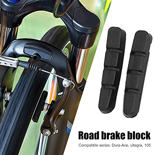 Annhiyhu 2 Pares, Las Almohadillas de Freno de Bicicleta de Carretera no Son fáciles de Perder, no fácil de óxido para Dura Ace ULTEGRA 105 Pastillas de Freno de Bicicletas (Color : Black)