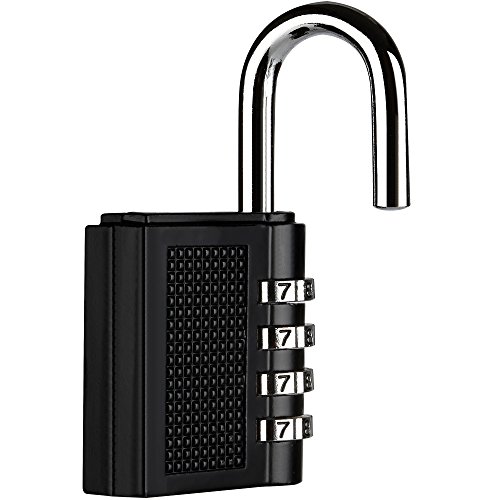 Anpro 2 Piezas Candado de Seguridad en 7.9cm* 4cm con Combinación 4-Dígitos Ideal para Puerta de Verja, Lockers, Maleta de Equipaje,Cerraduras de Equipaje, Archivadores, Caja de Herramientas