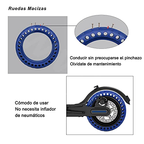 ANSENI® Ruedas Macizas Azul Oscuro para Patinete Electrico Rueda de 8.5 Pulgadas,Neumáticos de Reemplazo,Rueda Repuesto Antipinchazo Compatible Xiaomi Scooter Electrico M365/Pro/1S Patinete Cecotec