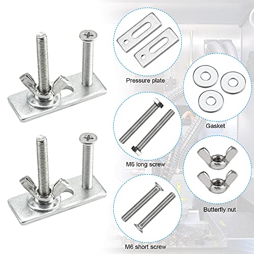 ANTHYTA 4 PCS Abrazadera de Sujeción Rápida de Metal Juego de Sujeción de T-Ranura Abrazadera de Sujeción Herramienta de Fijación para Máquina Grabada Abrazaderas de Sujeción para Máquina de Grabado