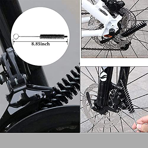 Anyingkai 10 Pcs Kit de Cepillos Para Bicicleta,Kit Limpieza Bicicleta Mtb,Kit limpieza Bicicleta Carretera,Cepillo Limpiador de Cadena de Bicicleta,Cepillo de limpieza para bicicleta