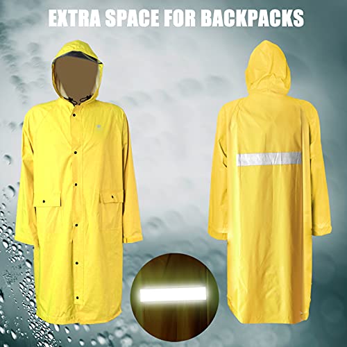 Anyoo Unisex Rain Coat Senderismo Impermeable Empaquetado Impermeable Largo