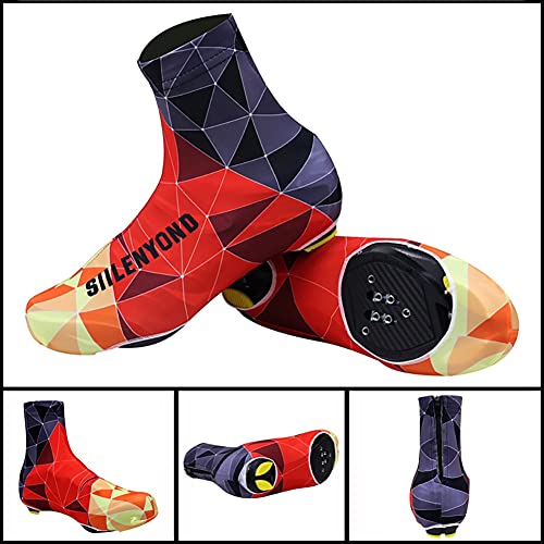 AOKUO Cubiertas de Zapatos de Ciclismo, Zapatos de Bicicleta por Carretera, Altamente estirado, Ciclismo con Cubiertas de Zapatos con Cremallera para Ciclismo MTB Bicicleta Unisex (Color : M)