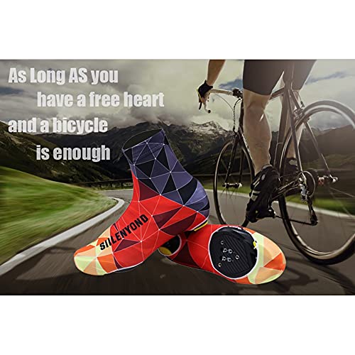 AOKUO Cubiertas de Zapatos de Ciclismo, Zapatos de Bicicleta por Carretera, Altamente estirado, Ciclismo con Cubiertas de Zapatos con Cremallera para Ciclismo MTB Bicicleta Unisex (Color : M)