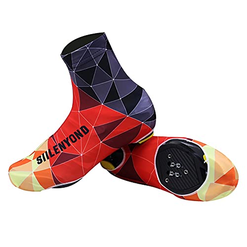 AOKUO Cubiertas de Zapatos de Ciclismo, Zapatos de Bicicleta por Carretera, Altamente estirado, Ciclismo con Cubiertas de Zapatos con Cremallera para Ciclismo MTB Bicicleta Unisex (Color : M)