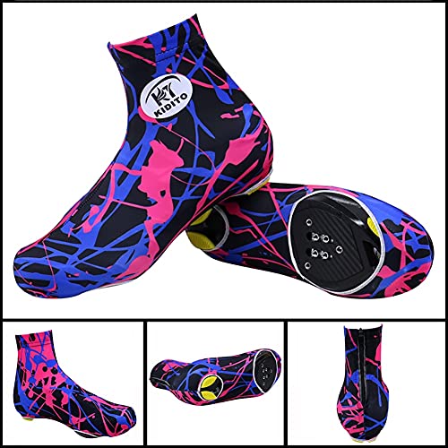 AOKUO Cubiertas de Zapatos de Ciclismo, Zapatos de Bicicleta por Carretera, Altamente estirado, Ciclismo con Cubiertas de Zapatos con Cremallera para Ciclismo MTB Bicicleta Unisex (Color : M)