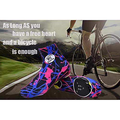 AOKUO Cubiertas de Zapatos de Ciclismo, Zapatos de Bicicleta por Carretera, Altamente estirado, Ciclismo con Cubiertas de Zapatos con Cremallera para Ciclismo MTB Bicicleta Unisex (Color : M)