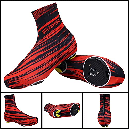 AOKUO Cubiertas de Zapatos de Ciclismo, Zapatos de Bicicleta por Carretera, Altamente estirado, Ciclismo con Cubiertas de Zapatos con Cremallera para Ciclismo MTB Bicicleta Unisex (Color : XL)