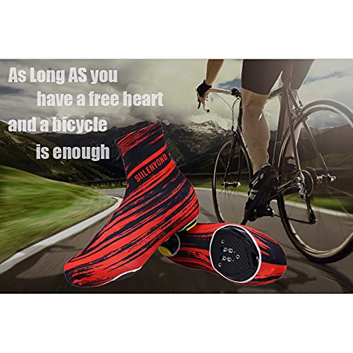 AOKUO Cubiertas de Zapatos de Ciclismo, Zapatos de Bicicleta por Carretera, Altamente estirado, Ciclismo con Cubiertas de Zapatos con Cremallera para Ciclismo MTB Bicicleta Unisex (Color : XL)