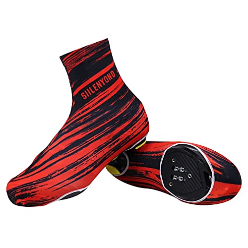 AOKUO Cubiertas de Zapatos de Ciclismo, Zapatos de Bicicleta por Carretera, Altamente estirado, Ciclismo con Cubiertas de Zapatos con Cremallera para Ciclismo MTB Bicicleta Unisex (Color : XL)