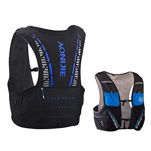 AONIJIE 5L Hombre Mujer Ligero Mochila de hidratación Superior Chaleco para Trail Running Ciclismo Marathoner Profesional (Negro -L/XL)