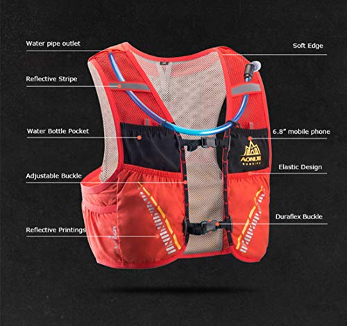 AONIJIE 5L Hombre Mujer Ligero Mochila de hidratación Superior Chaleco para Trail Running Ciclismo Marathoner Profesional (Verde menta -M/L)