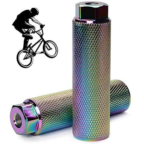 AONOEOK Pegs de Apoyo para Bicicletas,Clavijas de Acrobacia BMX Clavijas de Bicicleta,Aleación de Aluminio BMX Freestyle Pegs,BMX Accesorios (Color)