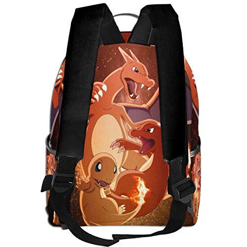 AOOEDM Ch-armander Chara-zard Mochila Multifuncional para Mujeres y Hombres Mochilas Escolares Viajes Senderismo con hervidor de Agua Mochila de Bolsillo