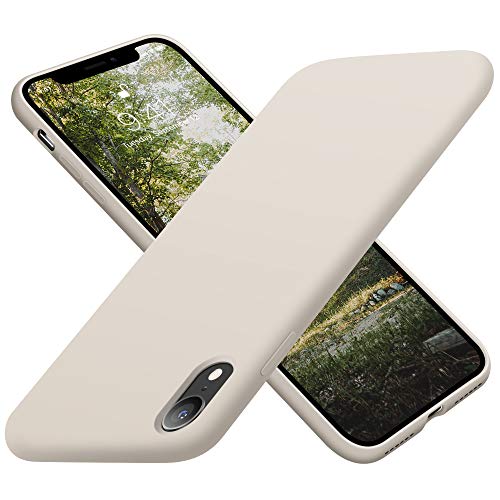 AOTESIER Funda para iPhone XR Ultra Delgada de Silicona con Protección Completa de Cuerpo [Forro de Microfibra Anti-Araños] Funda a prueba de golpes compatible con iPhone XR de 6.1 pulgadas, Piedra