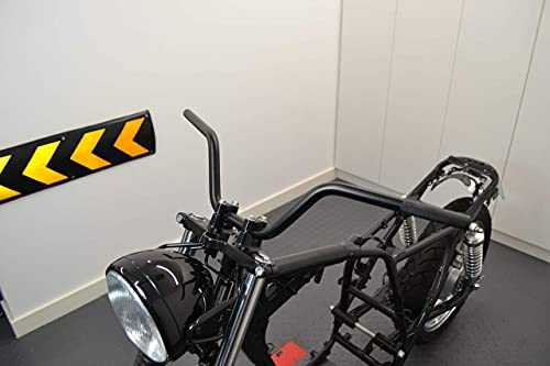 Ape Moto Manillar - 22mm (7/8") Para Codificadores, Brat Motos & Street Motos - Aleación Negra