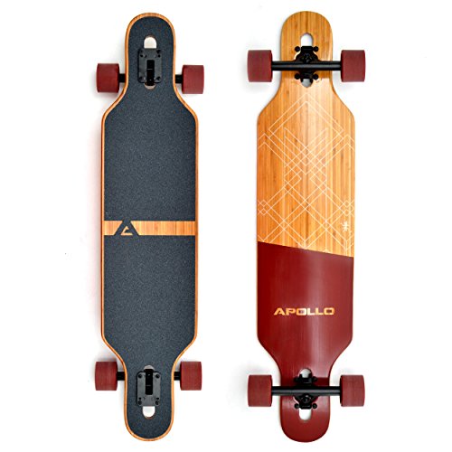 Apollo Longboard Bali Special Edition Tabla Completa con rodamiento de Bolas High Speed ABEC Incl. Skate T-Tool, Drop Through Freeride Skate Cruiser Boards