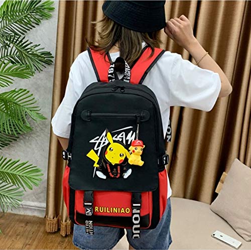 Appiu Bolsa de Las Estudiantes del Hombro del niño Alumnos de Dibujos Animados Bolsa de niño Lindo Pikachu Mochila Estudiantes de Secundaria Acampar, Escuela, Viajes, rutas de Regalos da a los niños