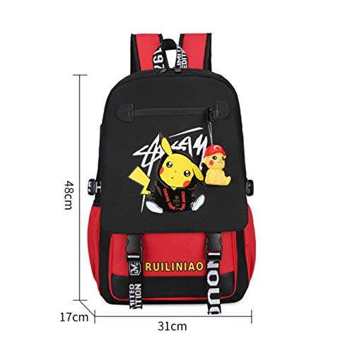 Appiu Bolsa de Las Estudiantes del Hombro del niño Alumnos de Dibujos Animados Bolsa de niño Lindo Pikachu Mochila Estudiantes de Secundaria Acampar, Escuela, Viajes, rutas de Regalos da a los niños