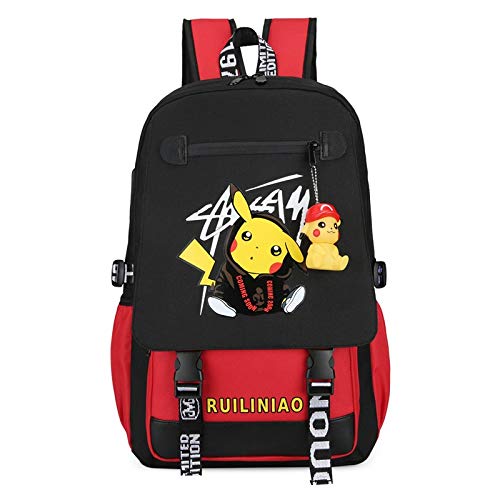 Appiu Bolsa de Las Estudiantes del Hombro del niño Alumnos de Dibujos Animados Bolsa de niño Lindo Pikachu Mochila Estudiantes de Secundaria Acampar, Escuela, Viajes, rutas de Regalos da a los niños