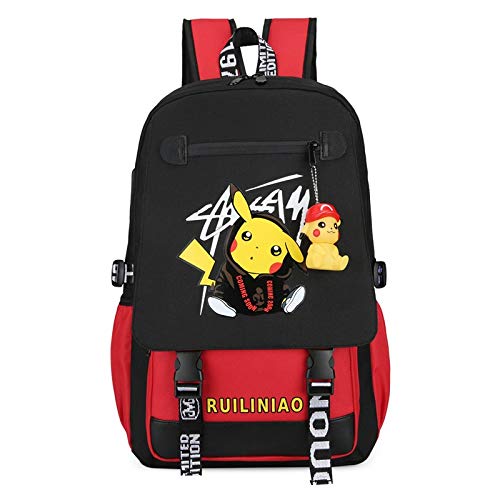 Appiu Bolsa de Las Estudiantes del Hombro del niño Alumnos de Dibujos Animados Bolsa de niño Lindo Pikachu Mochila Estudiantes de Secundaria Acampar, Escuela, Viajes, rutas de Regalos da a los niños