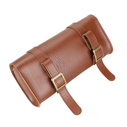 Appiu Retro bolsa plegable para bicicleta delantera deslizar el paquete de asiento de coche bolsa de montar paquetes (color: marrón)