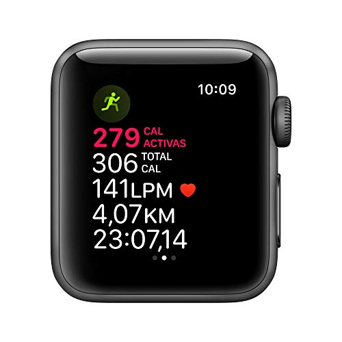 Apple Watch Series 3 (GPS, 38mm) Aluminio en Gris Espacial - Correa Deportiva Negro