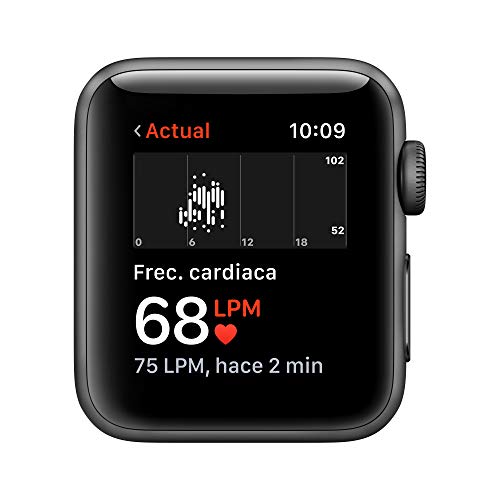 Apple Watch Series 3 (GPS, 38mm) Aluminio en Gris Espacial - Correa Deportiva Negro