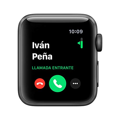 Apple Watch Series 3 (GPS, 38mm) Aluminio en Gris Espacial - Correa Deportiva Negro