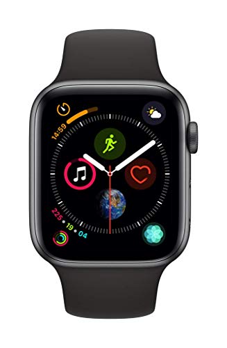 Apple Watch Series 4 (GPS, 44mm) Aluminio en Gris Espacial - Correa Deportiva Negro