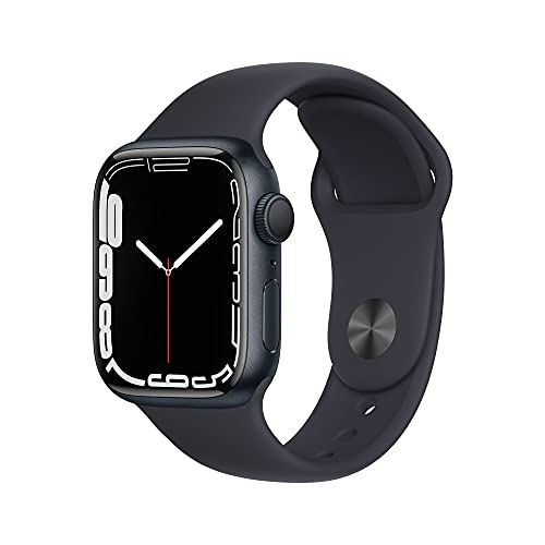 Apple Watch Series 7 (GPS) - Caja de Aluminio en Color Medianoche de 41 mm - Correa Deportiva en Color Medianoche - Talla única