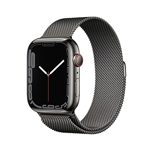 Apple Watch Series 7 (GPS + Cellular) - Caja de Acero Inoxidable en Grafito de 45 mm - Pulsera Milanese Loop en Grafito