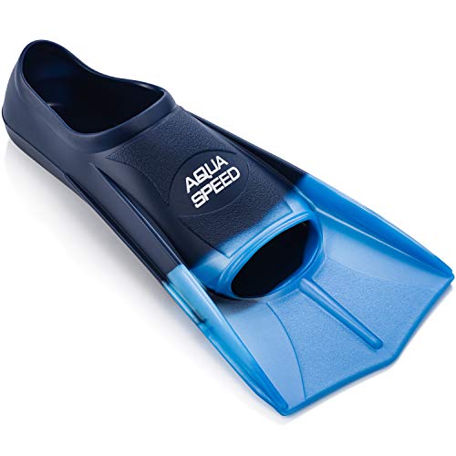 Aqua Speed Fusion Aletas largas de natación para Adultos y niños + ULTRAPOWER #Swim | Azul/Azul claro/02 | Tamaño: 45/46