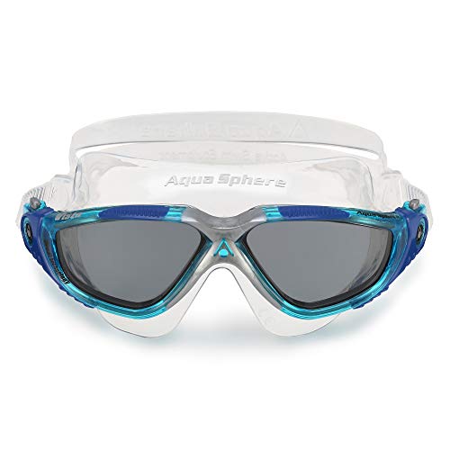 Aqua Sphere Vista Máscara de natación, Unisex Adulto, Lente Turquesa y Azul Oscuro, Talla única