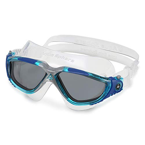 Aqua Sphere Vista Máscara de natación, Unisex Adulto, Lente Turquesa y Azul Oscuro, Talla única