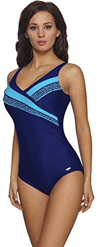 aQuarilla Bañadores Monokini Trajes de Baño 1 Pieza Ropa de Playa Verano Mujer 93L1N4 (Azul Claro, 36)