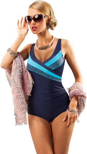 aQuarilla Bañadores Monokini Trajes de Baño 1 Pieza Ropa de Playa Verano Mujer 93L1N4 (Azul Claro, 36)