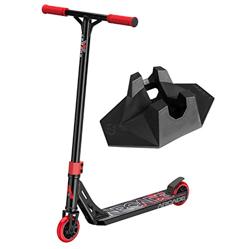 Arcade Patinete Pro Scooters Freestyle - Patinetes Freestyle - Stunt Scooter - Patinetes de Acrobacias (Black Red/Negro Rojo)