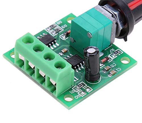 ARCELI 2Pcs 1.8v 3v 5v 6v 7.2v 12v 2A 30W Baja tensión DC Motor Velocidad Controlador PWM 1803BK 1803B Interruptor de Controlador Ajustable