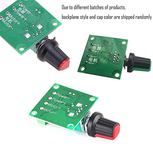 ARCELI 2Pcs 1.8v 3v 5v 6v 7.2v 12v 2A 30W Baja tensión DC Motor Velocidad Controlador PWM 1803BK 1803B Interruptor de Controlador Ajustable