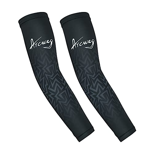 Arcweg 2pcs Manguitos Ciclismo Mangas del Brazo Hombre Mujer Anti-UV Brazo Deportivo Sleeveletre antideslizante para deportes ciclismo motocicleta baloncesto escalada montañismo UPF 50+