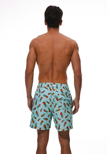 Arcweg Bañador Hombre Chico Playa Poliéster Pantalon Corto Hombre Deporte Secado Rápido Bañadores Natacion Ligero Moda Shorts Piña L(EU)