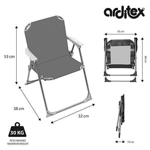 ARDITEX WD13009 Silla Plegable con Brazos de 38x32x53cm de Disney-Mickey