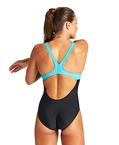 ARENA Bañador Deportivo Mujer Crosscut, Black-martinica, 42 (004054)