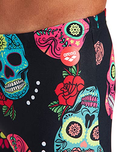 ARENA Bañador Jammer niño Crazy Skulls Carnival, Black Multi, 10 años