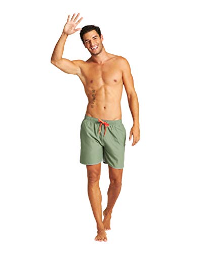 ARENA Bañador para Hombre Fundamentals Solid Boxer (Secado rápido, cordón, Material Suave), Army Floreale, XXL