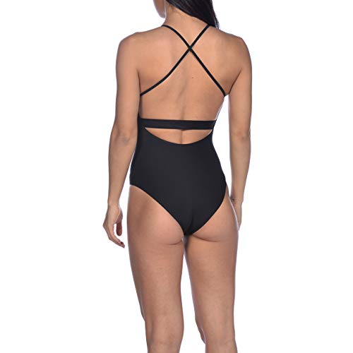 ARENA Bañador para Mujer Bodylift Aura B-Cup, Mujer, Traje de baño de una Sola Pieza, 001739, Negro/Turquesa, 42