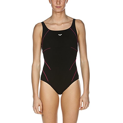 Arena Bodylift Jewel Body C de Cup – Bañador, mujer, arena Damen Bodylift Badeanzug Jewel C-Cup, black-Rose violet, 40