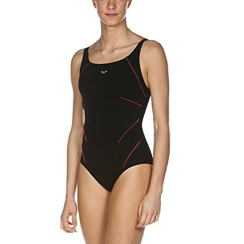 Arena Bodylift Jewel Body C de Cup – Bañador, mujer, arena Damen Bodylift Badeanzug Jewel C-Cup, black-Rose violet, 40